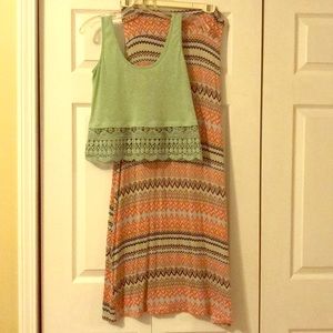 Crop Top with matching Maxi Skirt